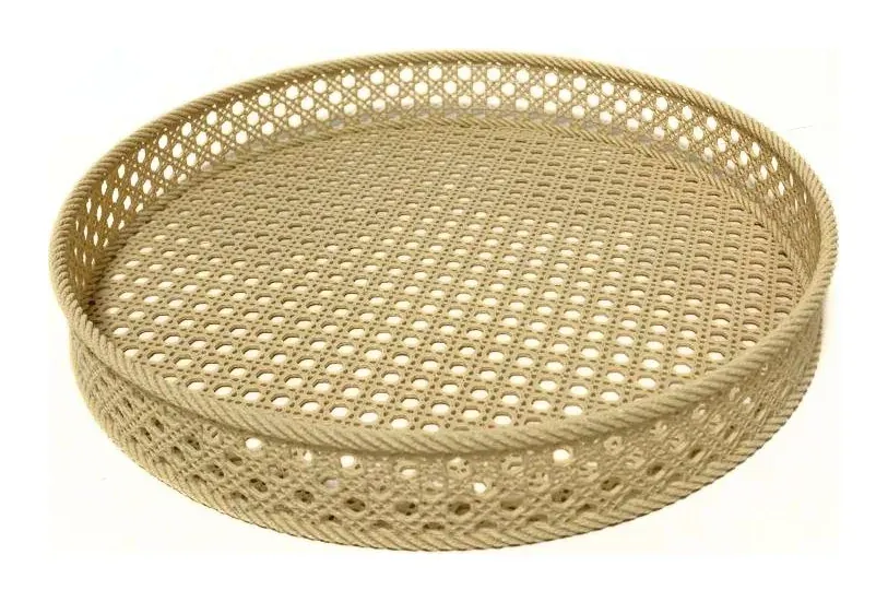 Bandeja de Rattan Redonda
