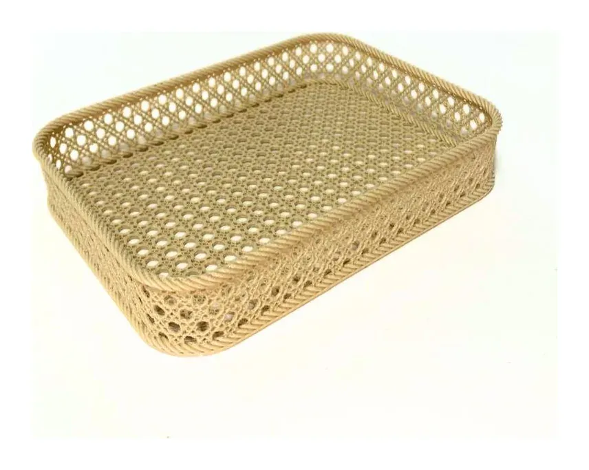 Bandeja de Rattan Retangular