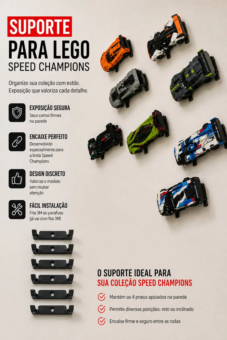 Suporte de Parede — LEGO Speed Champions